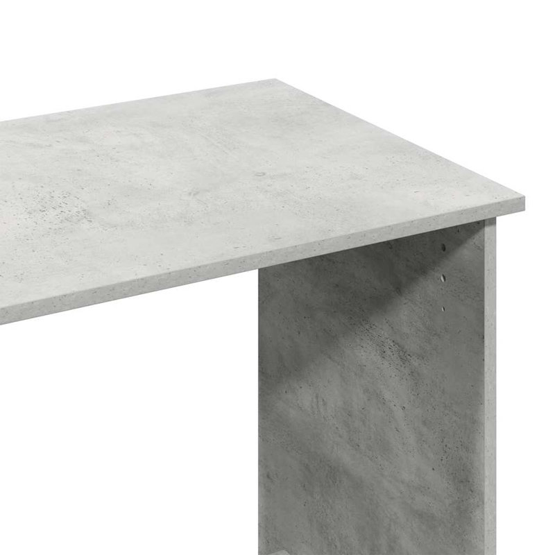 Bureau moyen en bois d'ingénierie vidaXL, Gris béton