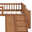 Structure de lit plateforme en bois avec glissoire, échelle, tablette de rangement et garde-corps de sécurité-1639454674