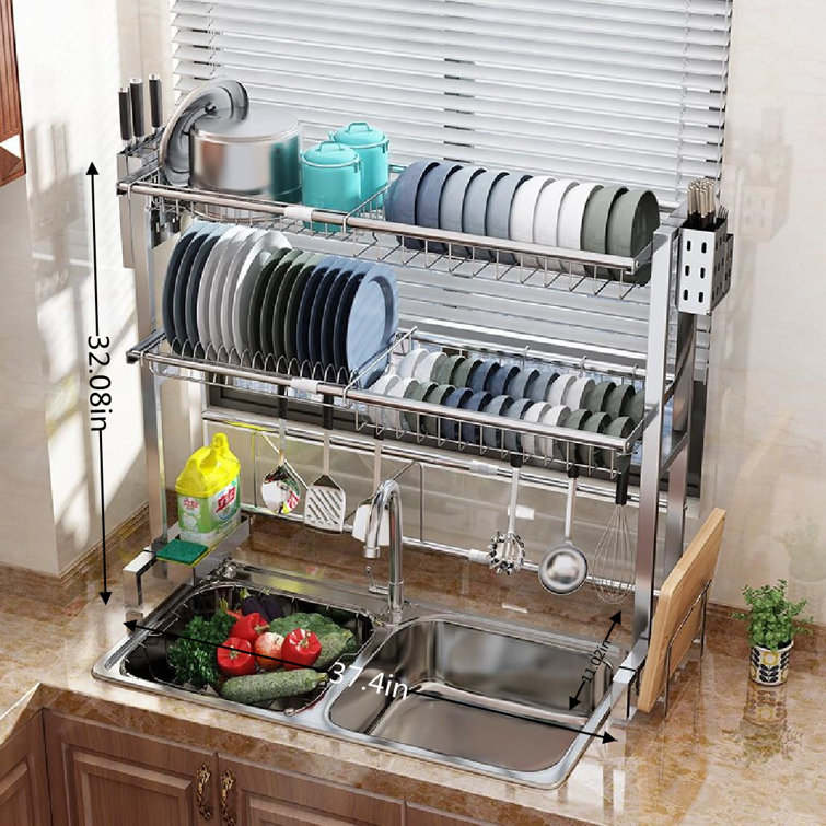 Frifoho Kitchen Counter Metal Dish Rack