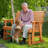 Solid Wood Two-Person Patio Glider-508783771