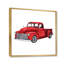 Camionnette rouge rétro - peinture sur toile-67464601-67464607