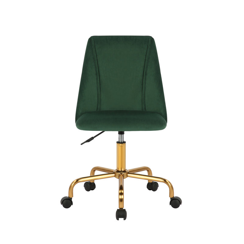Velvet Office Chair, Green