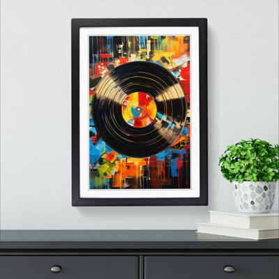 Vinyl Record Abstract No.3 - Framed Print