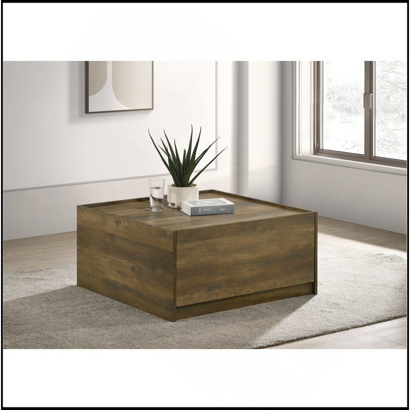 Table basse en bois avec 2 tiroirs
