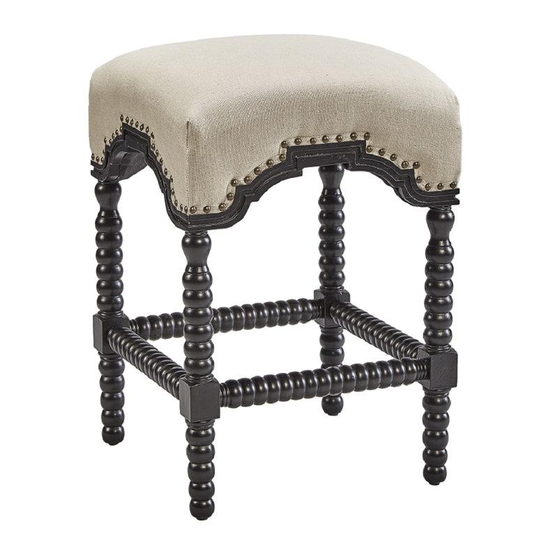 Tabouret de bar et de comptoir Bollinger, Tabouret de comptoir (assise de 24 po de hauteur), Noir