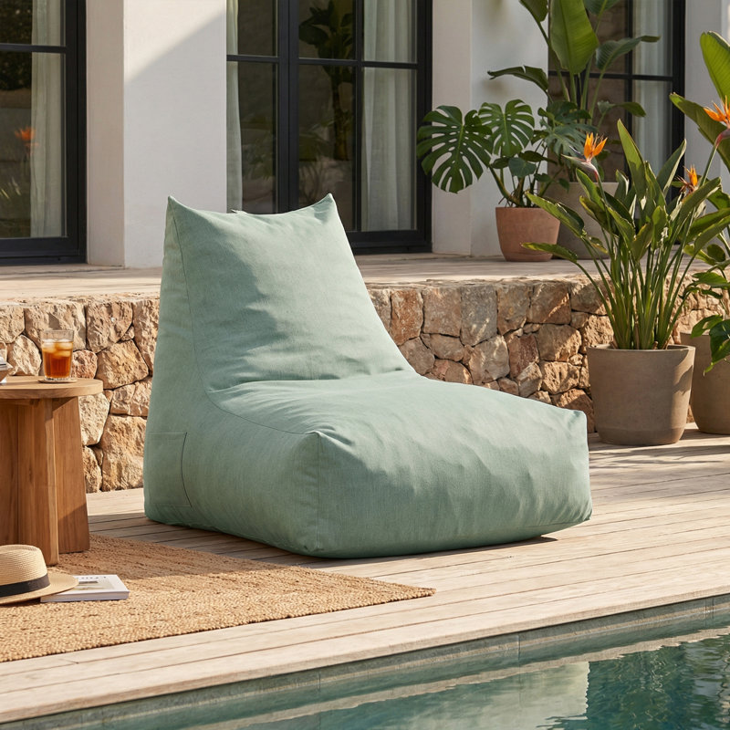 Aira Outdoor Bean Bag Lounge Chair, Mint