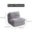 Fauteuil ergonomique en velours côtelé avec mousse à mémoire de forme Cloud Comfort - gris-518766276