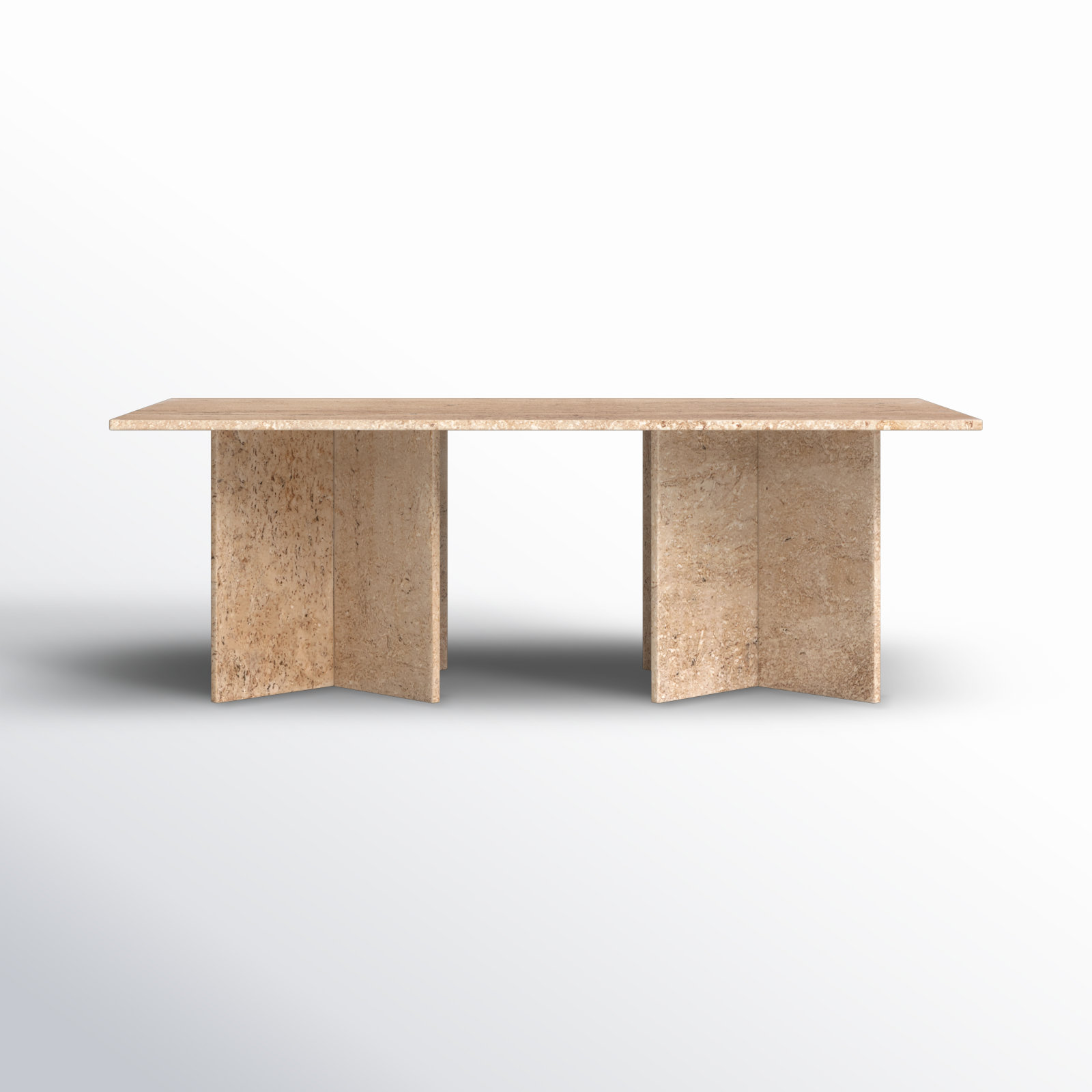 Coffee Table, Beige Travertine