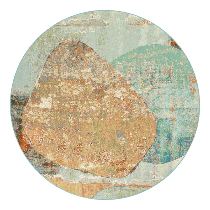 Keazia Indoor/Outdoor Area Rug, Round 7'10"