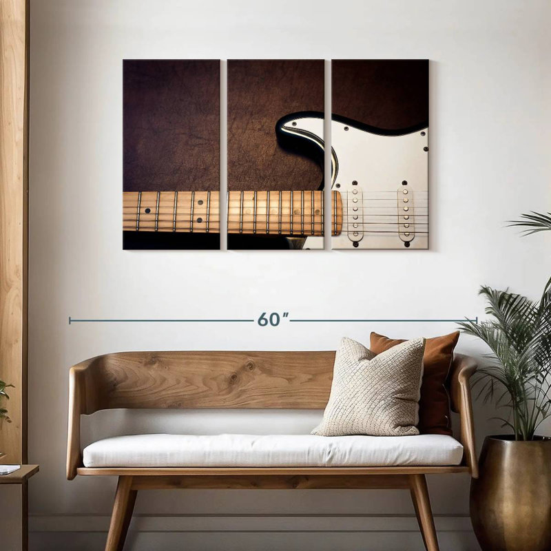Guitare électrique blanche Abarca, H 28 po x l 45 po