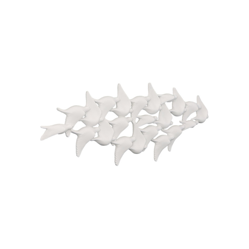 Flock of Birds Wall Décor, White
