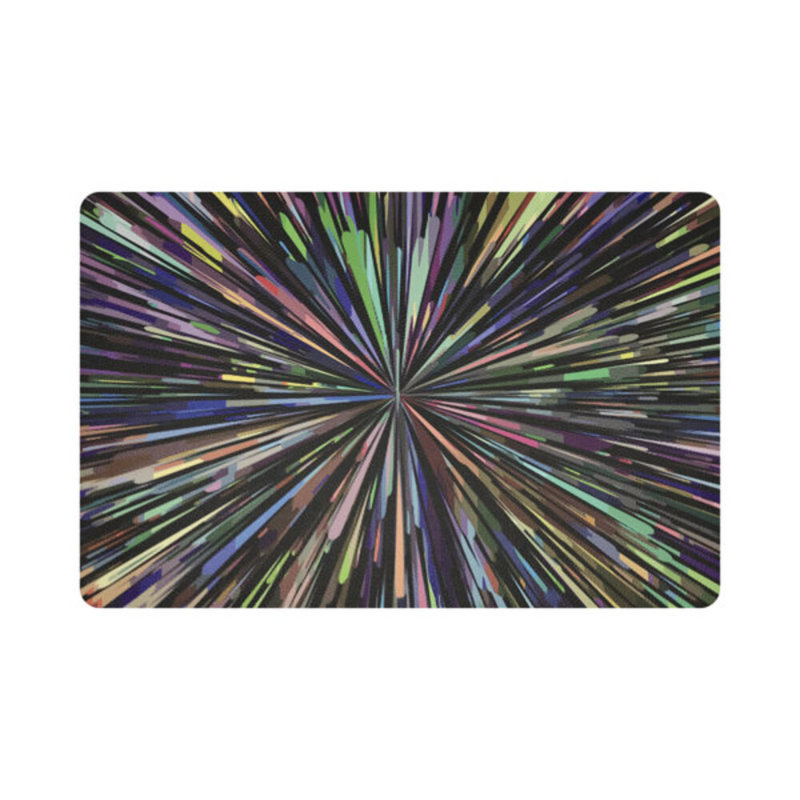 Fireworks Pebble 17.5" Vinyl Placemat, Black/Purple