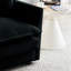 Canapé modulaire 2 places et repose-pieds en chenille noire respirante