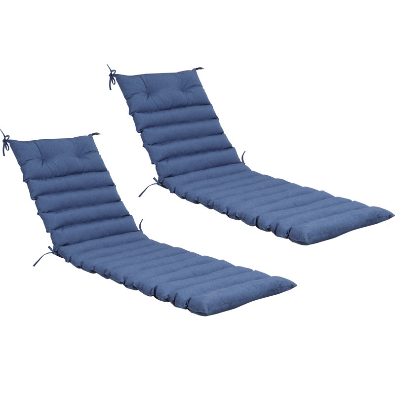 Ensemble de 2 coussins de chaise longue, l 73 po x L 24 po, Marine
