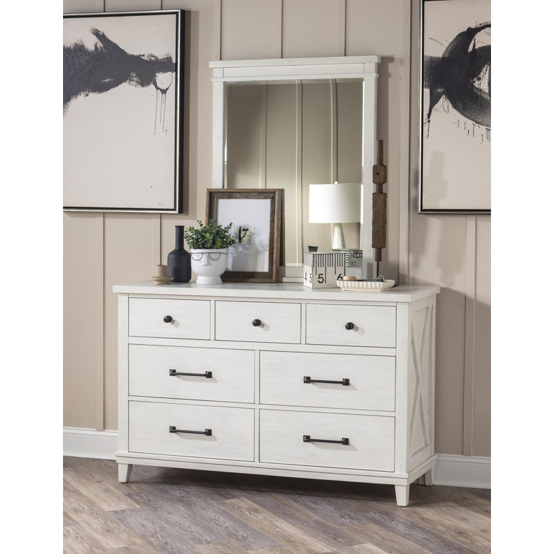 Harriett 7-Drawer Dresser, White