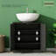 Meuble-lavabo de salle de bain, meuble-lavabo piédestal avec tablette réglable (SINK SINK)