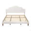 Très grand lit plateforme tapissier avec tête de lit réglable, lit plateforme rembourré en tissu de lin de style simple et moderne, aucun sommier tapissier requis, assemblage facile-1960433325-1960433315