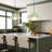 1-Light Dimmable Gray-Green Scalloped Petal Metal Pendant Light-64811491