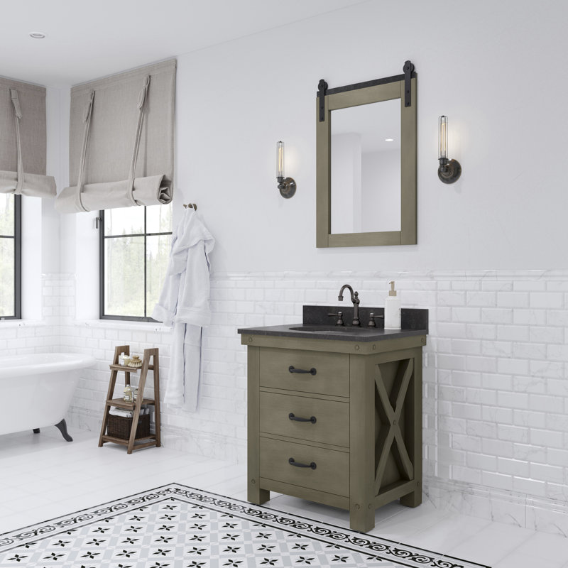 Jessen 30" Single Bathroom Vanity Set, Blue Limestone