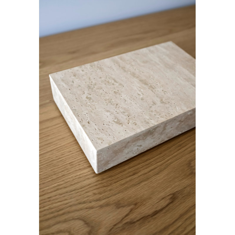Hilton Travertine Storage Box, Extra Large