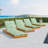 Vane Patio Acacia Wood Chaise Lounge With Adjustable Backrest & Cushion