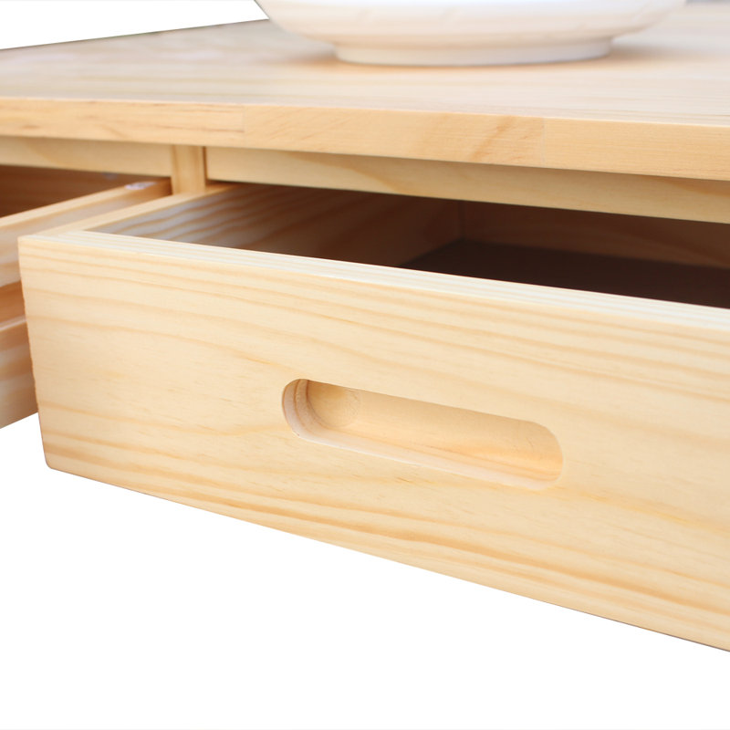 Laudalino Wood Kitchen Island Set, Burlywood