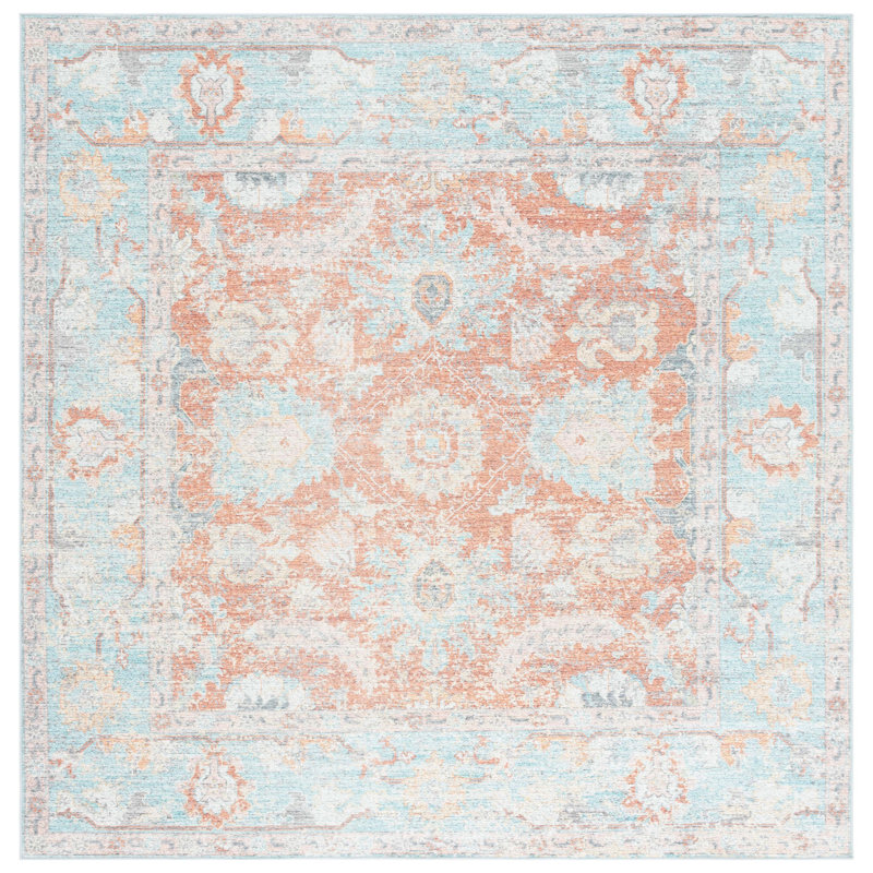 Nysire Machine Washable Performance Oriental Rug, Square 6'