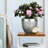 Concrete Effect Indoor Plant Pot, Indoor Planter with Metallic Looks, Small Flower Pot with Mesh Pattern D26.5 H24.5 cm, with Inner Top D22.5 cm, 13 litres-634636569