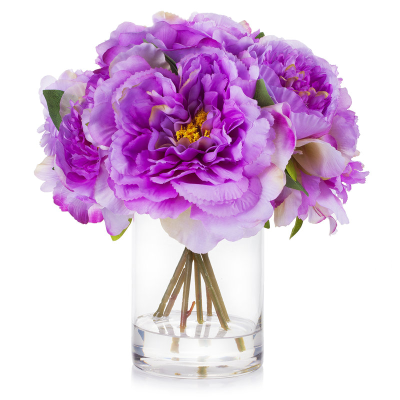 Arrangement floral pivoines et centres de table, Mauve