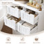 Armoire de salle de bain autoportante 4 tiroirs l 11,8 po x H 32,5 po x P 11,8 po-1770425384-1753992684