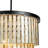 Johncarl 5 Light Modern Coastal Natural Capiz Shell Chandelier in Black Lighting