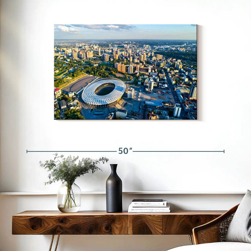Olympic Stadium In Kiev, 24" H x 36" W