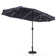 Jacobo 156'' x 78''Rectangular Lighted Market Umbrella with  16 Color Changing Light