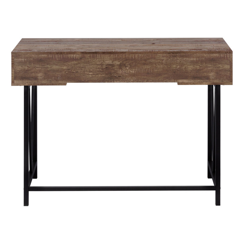 Bureau d'ordinateur, bureau personnel, ordinateur portable, tiroirs de rangement, L 48 po, stratifié de travail, métal, transitionnel