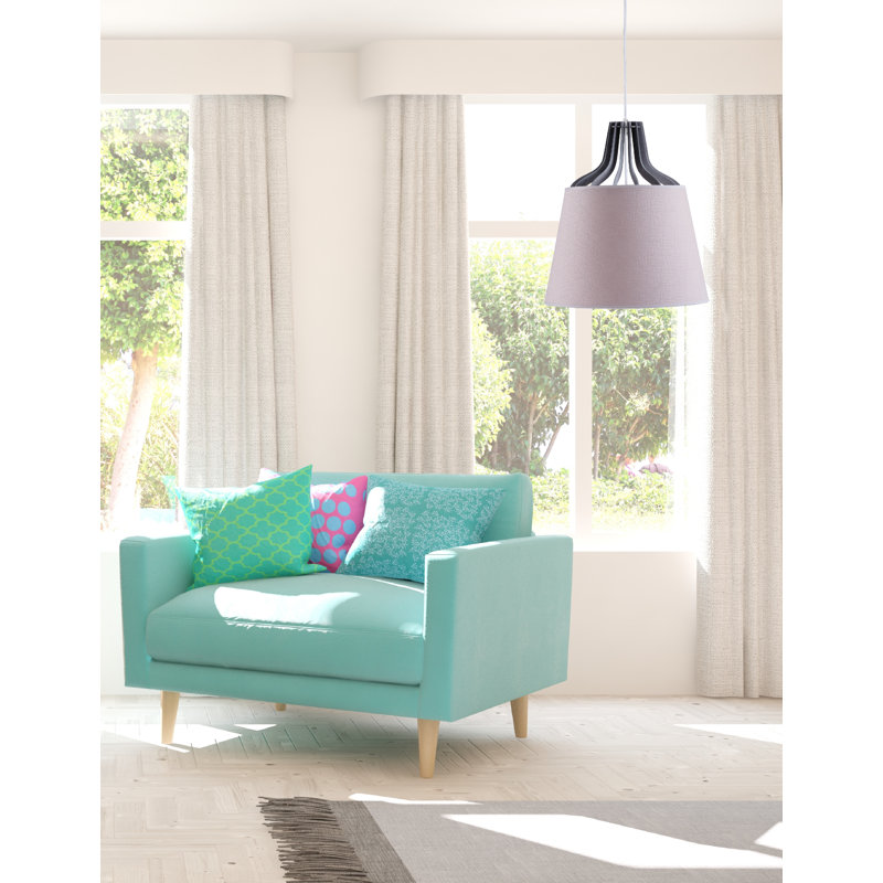 Viveros 1 - Light Black Bell Pendant, Pink