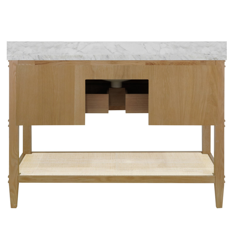Cutler 36.5'' W Single Vanity, Brown/Ivory, 48"