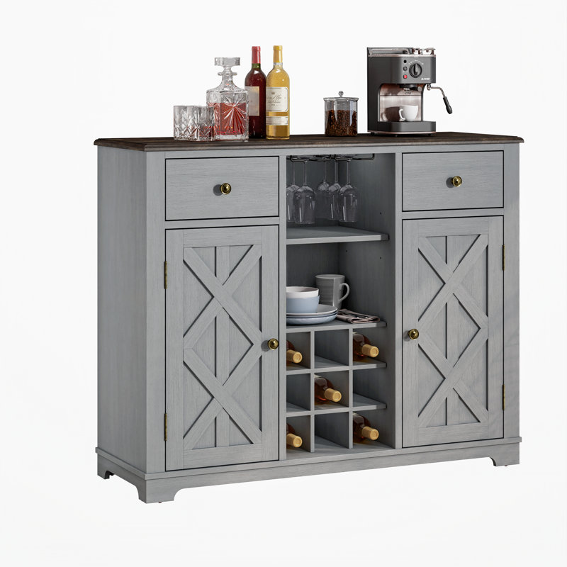 47'' Sideboard, Gray/Brown