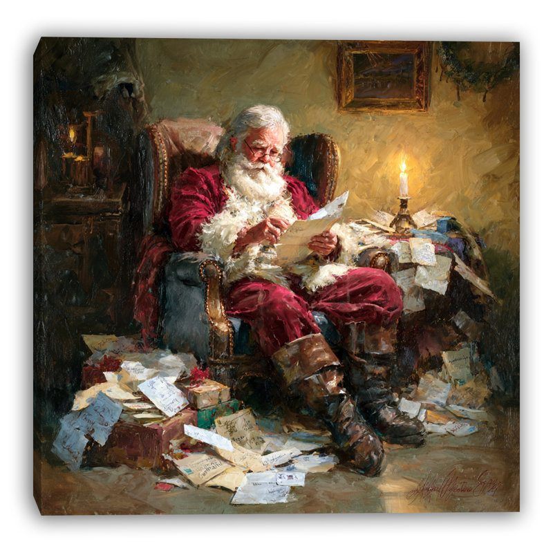 Santa’s Workshop Letters Wrapped Canvas Wall Art