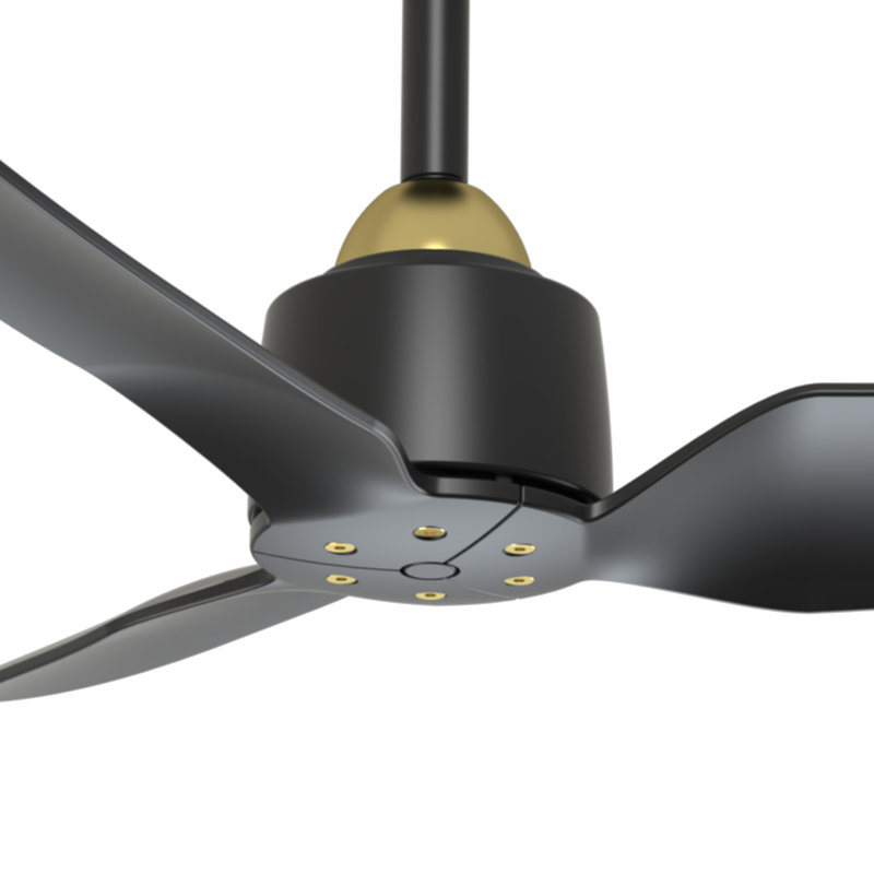 Hugo 42-In Ceiling Fan, Matte Black/Brushed Gold, 42" Wide, Matte Black