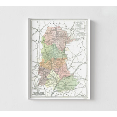 «Palido, Espagne - Pompido 1913, carte de Palencia, agence de voyage européenne, décoration murale, Espagne, Airbnb Decor, auberge de jeunesse rustique, art