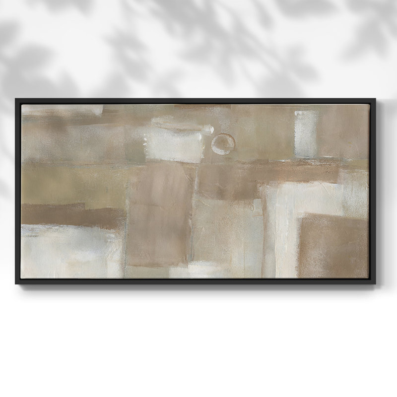 Neutral Expression II - Toile tendue avec cadre encadré - Prêt à accrocher, H 25 po x l 49 po, Noir