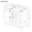 Base de meuble-lavabo moderne 36 po noir - 1 et 3 tiroirs Modern