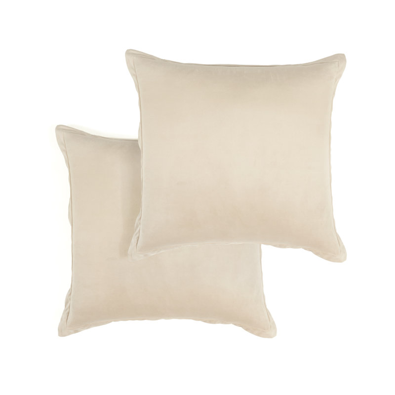 Ensemble de 2 taies décoratives en velours Dreams Euro, Beige