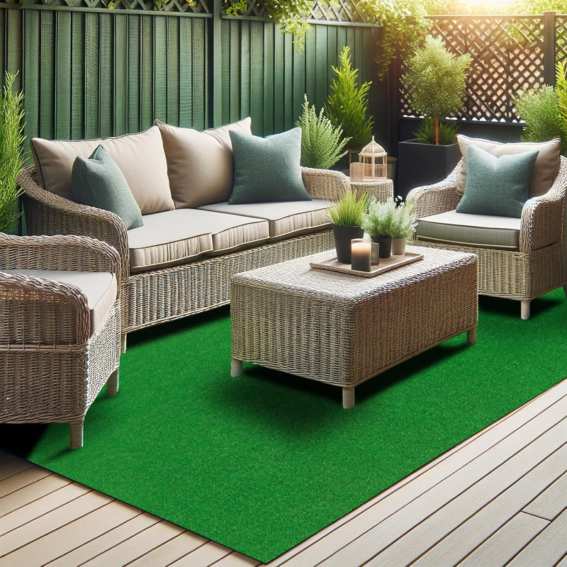 Evergreen Artificial Grass Turf Rug for Indoor/Outdoor Use