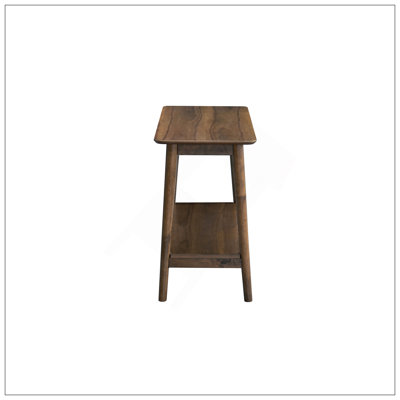 Lamonte Walnut Sofa Table W/Shelf