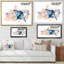 «Ray Fish in Blue with Floral Composition», reproduction sur toile-67236619-67236609