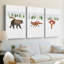 Woodland Christmas I - Toile tendue avec châssis sur mesure - 3 pièces-1099111005