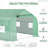 20' X 10' X 7' Walk-In Tunnel Greenhouse With Zippered Mesh Door And 8 Mesh Windows, Gardening Plant Hot House With Galvanized Steel Hoops, Green-125113391-125113395