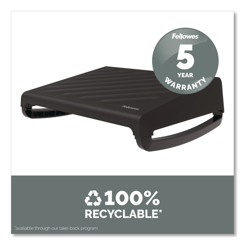 Breyta Black Adjustable Ergonomic Foot Rest with Textured Surface