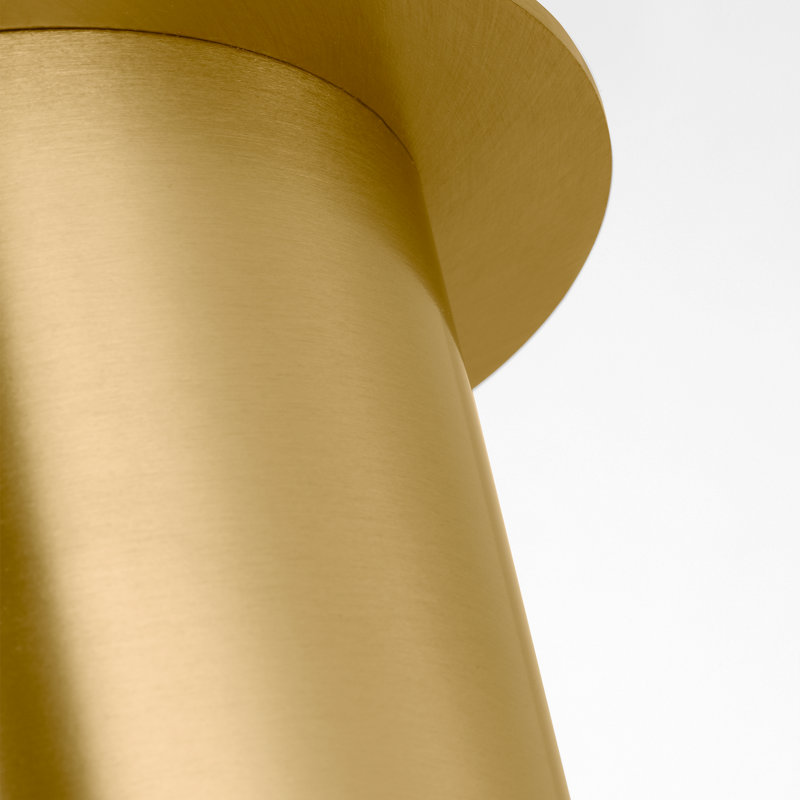 Archer Small Flush Mount, Satin Brass